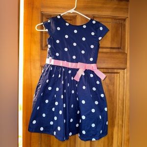 Carter’s dark blue polka dotted dress size 7
